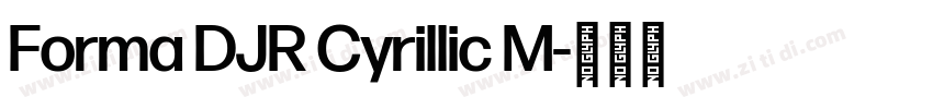 Forma DJR Cyrillic M字体转换 Forma DJR Cyrillic M字体转换